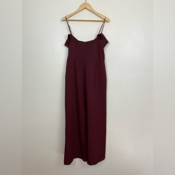 Sadie & Sage Wine Maroon Wide Leg Jumpsuit - Picture 6 of 8